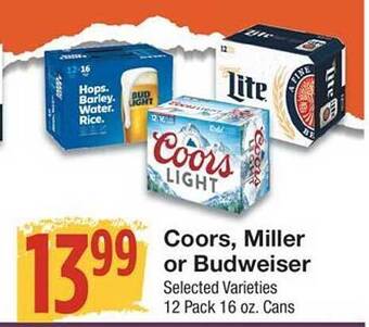 United Supermarkets Coors, miller or budweiser offer