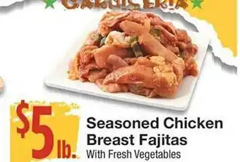 United Supermarkets Seasoned chicken breast fajitas offer