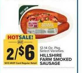 Food Lion Hillshire farm smoked sausage offer