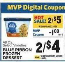 Food Lion Blue ribbon frozen dessert offer