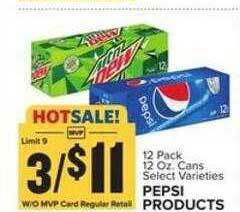 Food Lion Pepsi products offer