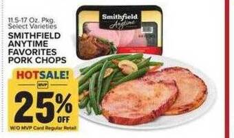 Food Lion Smithfield anytime favorites pork chops offer