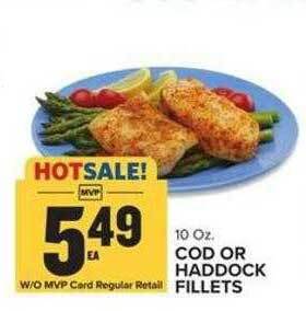 Food Lion Cod or haddock fillets offer