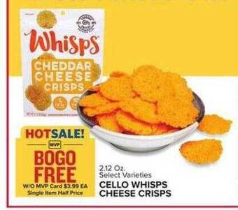 Food Lion Cello whisps cheese crisps offer