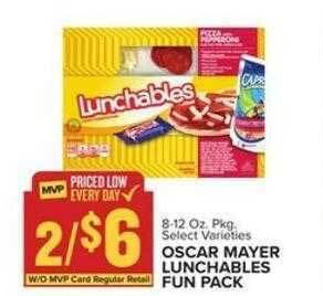 Food Lion Oscar mayer lunchables fun pack offer