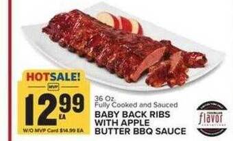 Food Lion Baby back ribs with apple butter bbq sauce offer