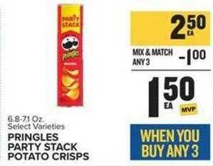 Food Lion Pringles party stack potato crisps offer