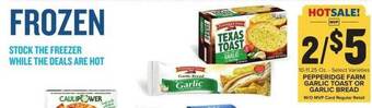Food Lion Pepperidge farm garlic toast or garlic bread offer
