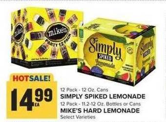 Food Lion Simply spiked lemonade or mike's hard lemonade offer