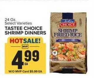 Food Lion Tastee choice shrimp dinners offer