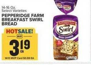 Food Lion Pepperidge farm breakfast swirl bread offer