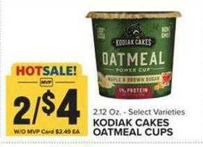 Food Lion Kodiak cakes oatmeal cups offer