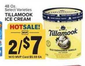 Food Lion Tillamook ice cream offer