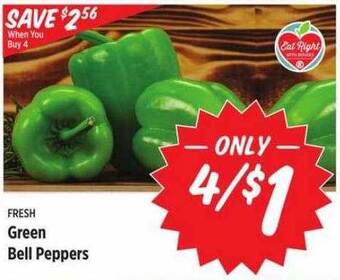 Rouses Green bell peppers offer
