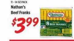 Rouses Nathan's beef franks offer