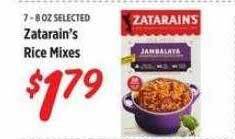 Rouses Zatarain's rice mixes offer