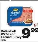 Weis Markets Butterball 85% lean ground turkey offer