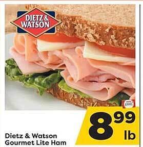 Weis Markets Dietz & watson gourmet lite ham offer