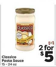 Weis Markets Classico pasta sauce offer