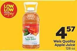 Weis Markets Weis quality apple juice offer