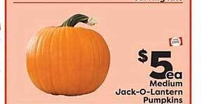 Weis Markets Medium jack-o-lantern pumpkins offer