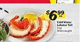 Winn Dixie Cold water lobster tail offer
