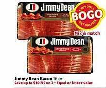 Winn Dixie Jimmy dean bacon offer