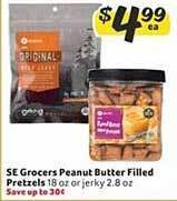 Winn Dixie Se grocers peanut butter filled pretzels offer