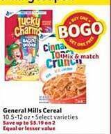 Winn Dixie General mills cereal offer