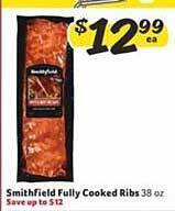 Winn Dixie Smithfield fully cooked ribs offer