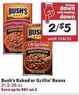 Winn Dixie Bush's baked or grillin' beans offer