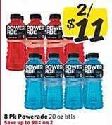 Winn Dixie 8 pk powerade offer
