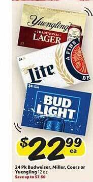 Winn Dixie Budweiser, miller, coors or yuengling offer