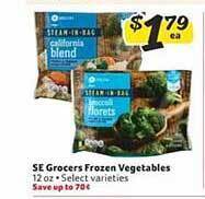 Winn Dixie Se grocers frozen vegetables offer