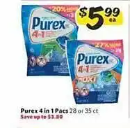 Winn Dixie Purex 4 in 1 pacs offer