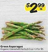 Winn Dixie Green asparagus offer