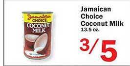 Jamaican choice coconut milk