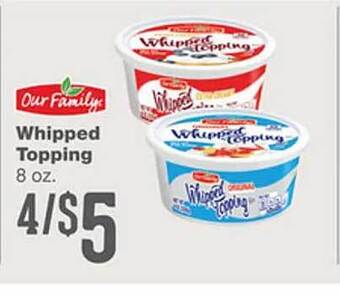 Forest Hills Food Our family whipped topping offer