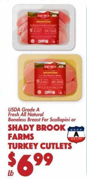 The Food Emporium Shady brook farms turkey cutlets offer