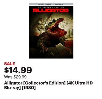 Best Buy Alligator [collector's edition] [4k ultra hd blu-ray] [1980] offer