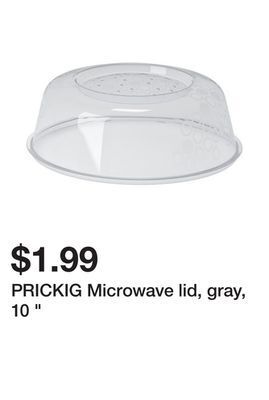 Ikea Prickig microwave lid, gray, 10 " offer