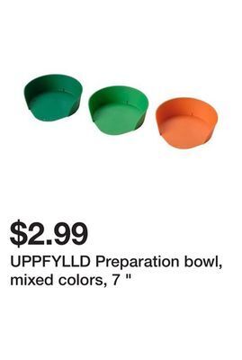 Ikea Uppfylld preparation bowl, mixed colors, 7 " offer