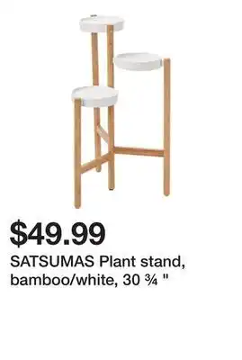 Ikea Satsumas plant stand, bamboo/white, 30 ¾ " offer