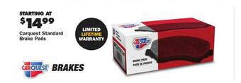Advance Auto Parts Carquest Standard Brake Pads offer