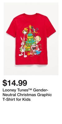 Old Navy Looney tunes™ gender-neutral christmas graphic t-shirt for kids offer