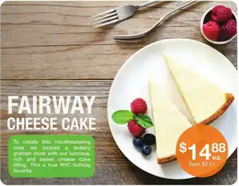 Fairway Store Market Fairway Cheese Cake offer
