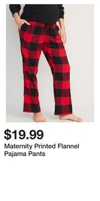 Old Navy Maternity printed flannel pajama pants offer