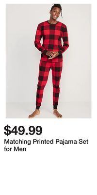Old Navy Matching printed pajama set for men offer