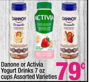 Super King Markets Danone or activia yogurt drinks cups offer