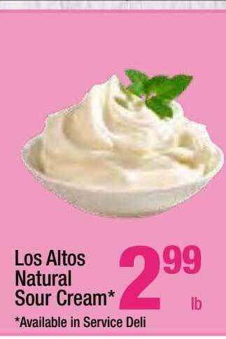 Super King Markets Los altos natural sour cream offer